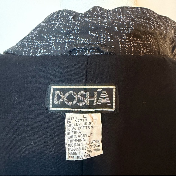 Dosha 1980’s Vintage Longline Belted Coat with Faux Fur Trim - Size Large - Picture 8 of 10